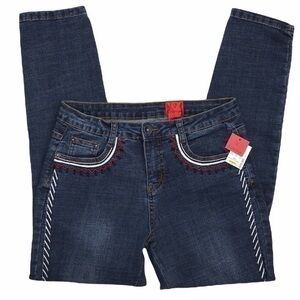 V Cristina Embroidery Jeans